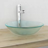 Umywalki - vidaXL Umywalka z matowego, hartowanego szkła 42 cm - miniaturka - grafika 1