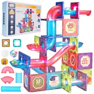 Klocki - Klocki Magnetyczne 3D Świecące Konstrukcyjne Edukacyjne 83 elementy - miniaturka - grafika 1