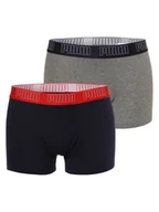 Majtki męskie - Puma Obcisłe bokserki pakowane po 2 szt. Mężczyźni Bawełna szary|niebieski marmurkowy, S - miniaturka - grafika 1