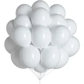 Wesele i ślub - BIAŁE BALONY 100 SZT 5 CALI URODZINY METALICZNE ŚLUB WESELE KOMUNIA - miniaturka - grafika 1