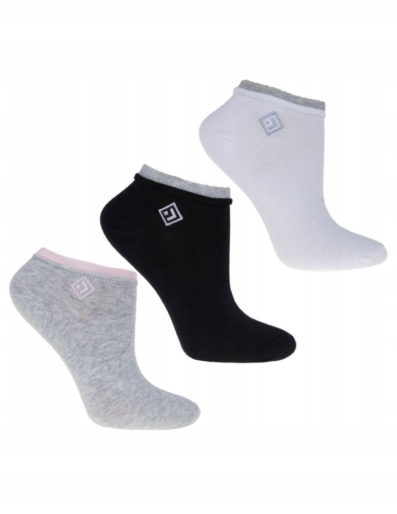 Skarpetki Damskie Stopki Bawełniane Kolorowe Klasyczne z Haftem MORAJ 35-38