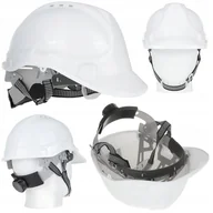 Odzież robocza - KASK OCHRONNY BIAŁY BHP HEŁM BUDOWLANY REGULOWANY - miniaturka - grafika 1