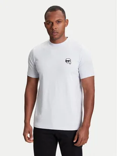 KARL LAGERFELD T-Shirt 755710 553224 Turkusowy Slim Fit - Koszulki męskie - miniaturka - grafika 1
