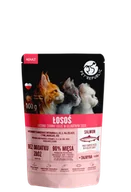 Mokra karma dla kotów - Pet Republic PetRepublic drobno siekane kawałki w delikatnym sosie łosoś 100g dla kota 57489-uniw - miniaturka - grafika 1