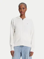 Swetry damskie - Tommy Hilfiger Kardigan WW0WW42018 Écru Regular Fit - miniaturka - grafika 1