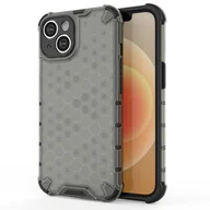 Etui i futerały do telefonów - Hurtel Honeycomb etui iPhone 14 pancerny hybrydowy pokrowiec czarne - miniaturka - grafika 1
