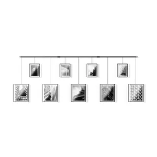 Czarne metalowe ramki ścienne zestaw 9 szt. 223x77,5 cm Exhibit – Umbra - Ramki na zdjęcia - miniaturka - grafika 1