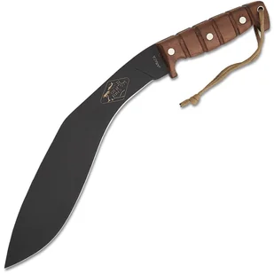 ESEE Knives Expat Jaraca Kukri, ostrze z czarnej powłoki proszkowej 1075, rękojeść z orzecha włoskie - Noże - miniaturka - grafika 1