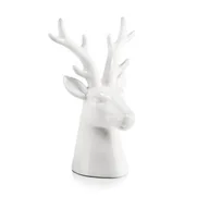 Ozdoby bożonarodzeniowe - Figurka ceramiczna Renifer 18 cm biały - miniaturka - grafika 1