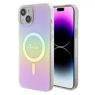 Etui i futerały do telefonów - Guess GUHMP15MHITSP iPhone 15 Plus 6.7" różowy/pink hardcase IML Iridescent MagSafe - miniaturka - grafika 1