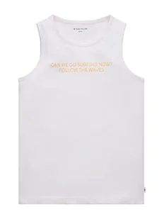 TOM TAILOR Chłopcy Tank top z nadrukiem 1032201, 20000 - White, 116-122 - Koszulki i topy damskie - miniaturka - grafika 1