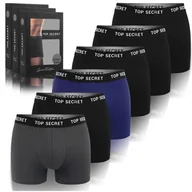 Majtki męskie - TOP SECRET Bokserki Męskie 6 Pack M Bawełna Dopasowanie Oddychająca Bielizna Majtki Mężczyźni Retro Szorty - miniaturka - grafika 1