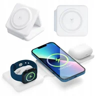 Ładowarki do telefonów - ŁADOWARKA INDUKCYJNA MAGNETYCZNA STACJA ŁADUJĄCA DO IPHONE APPLE WATCH - miniaturka - grafika 1
