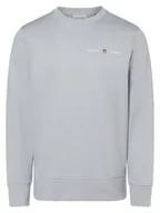 Bluzy męskie - Gant Męska bluza nierozpinana Mężczyźni Bawełna niebieski jednolity, XXL - miniaturka - grafika 1