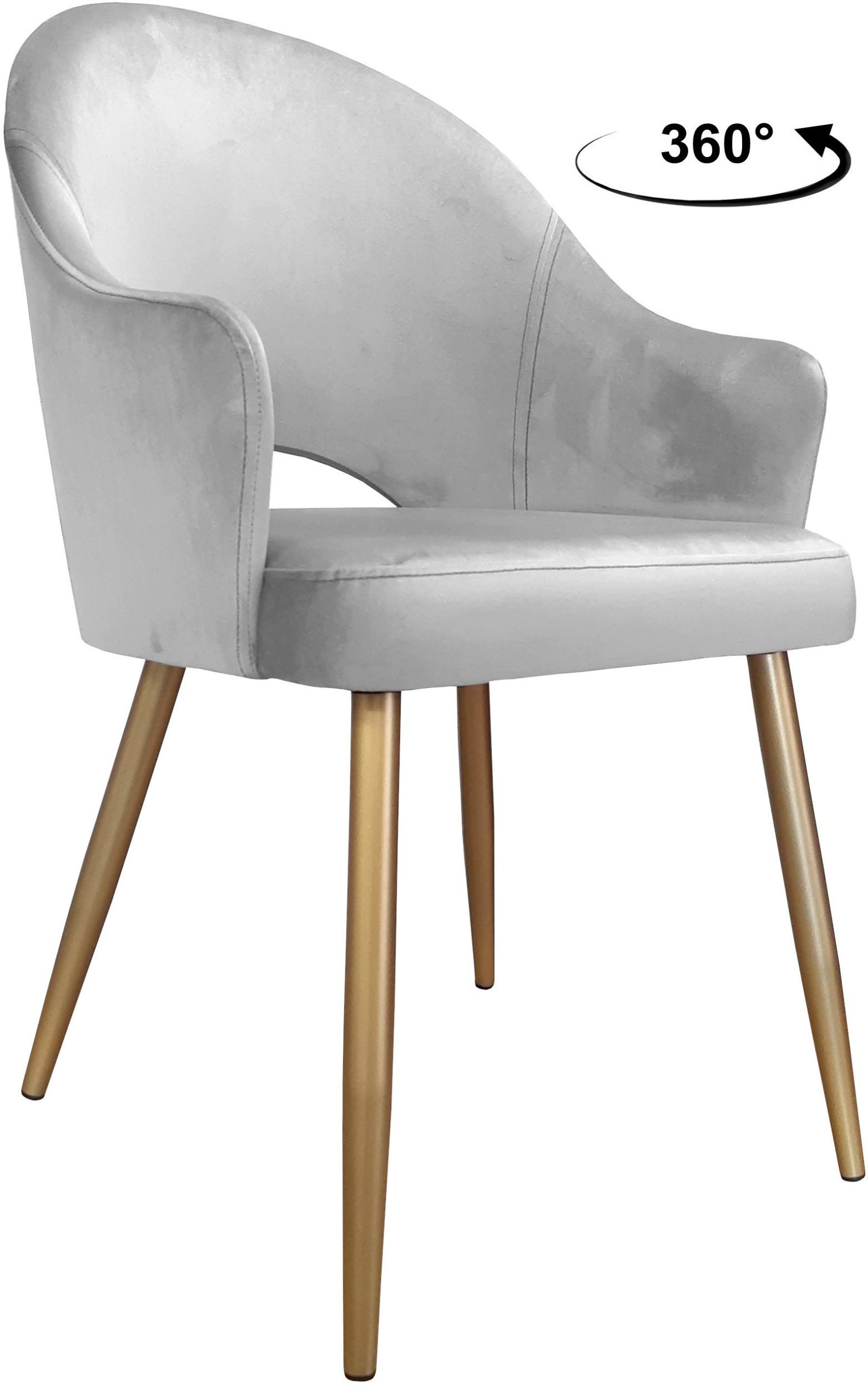 Krzesło obrotowe Velvet podstawa złota MG39