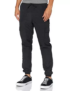 Spodenki męskie - Urban Classics Męskie spodnie cargo nylonowe Track Pants spodnie rekreacyjne, czarny, 5XL - grafika 1