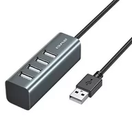 Huby USB - HUB AWEI  CL-122 4xUSB-A/USB-A czarny/black - miniaturka - grafika 1