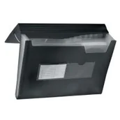 Teczki i skoroszyty - Teczka harmonijkowa A4 gumka nar. 13 przegród czar - miniaturka - grafika 1