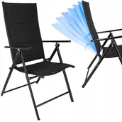 Fotele i krzesła ogrodowe - SKŁADANY LEŻAK OGRODOWY REGULOWANE OPARCIE ALUMINIUM FOTEL - miniaturka - grafika 1