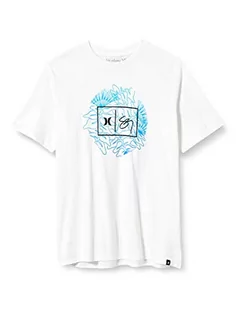 Koszulki dla chłopców - Hurley Hurley chłopięcy B Sigane Wailehua T-Shirt biały biały XL CU4088 - grafika 1