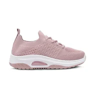 Trampki damskie - Trampki damskie Slip on casual shoes Textile Comfort trainers Mom Pink rozmiar 37 - miniaturka - grafika 1