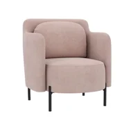 Fotele - Fotel Glam Czarny / Cloud 60 Różowy - miniaturka - grafika 1