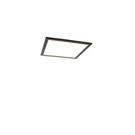 Oprawy, klosze i abażury - QAZQA Panel LED czarny 40 cm z pilotem - Liv - miniaturka - grafika 1