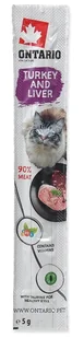 Ontario Kabanos Dla Kota Indyk / Wątróbka 5g - Przysmaki dla kotów - miniaturka - grafika 1
