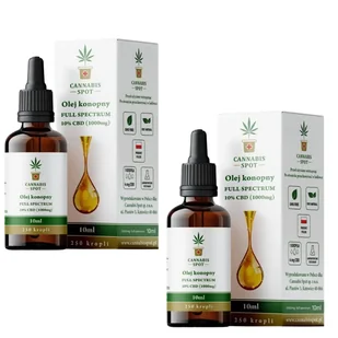 2x Olejek CBD 10% 1000mg Full Spectrum Cannabis Spot - Suplementy naturalne - miniaturka - grafika 1