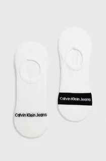 Skarpetki męskie - Calvin Klein Jeans skarpetki 2-pack męskie kolor biały - grafika 1
