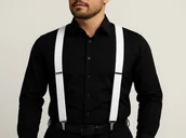 Dodatki do strojów karnawałowych - Białe szelki - miniaturka - grafika 1