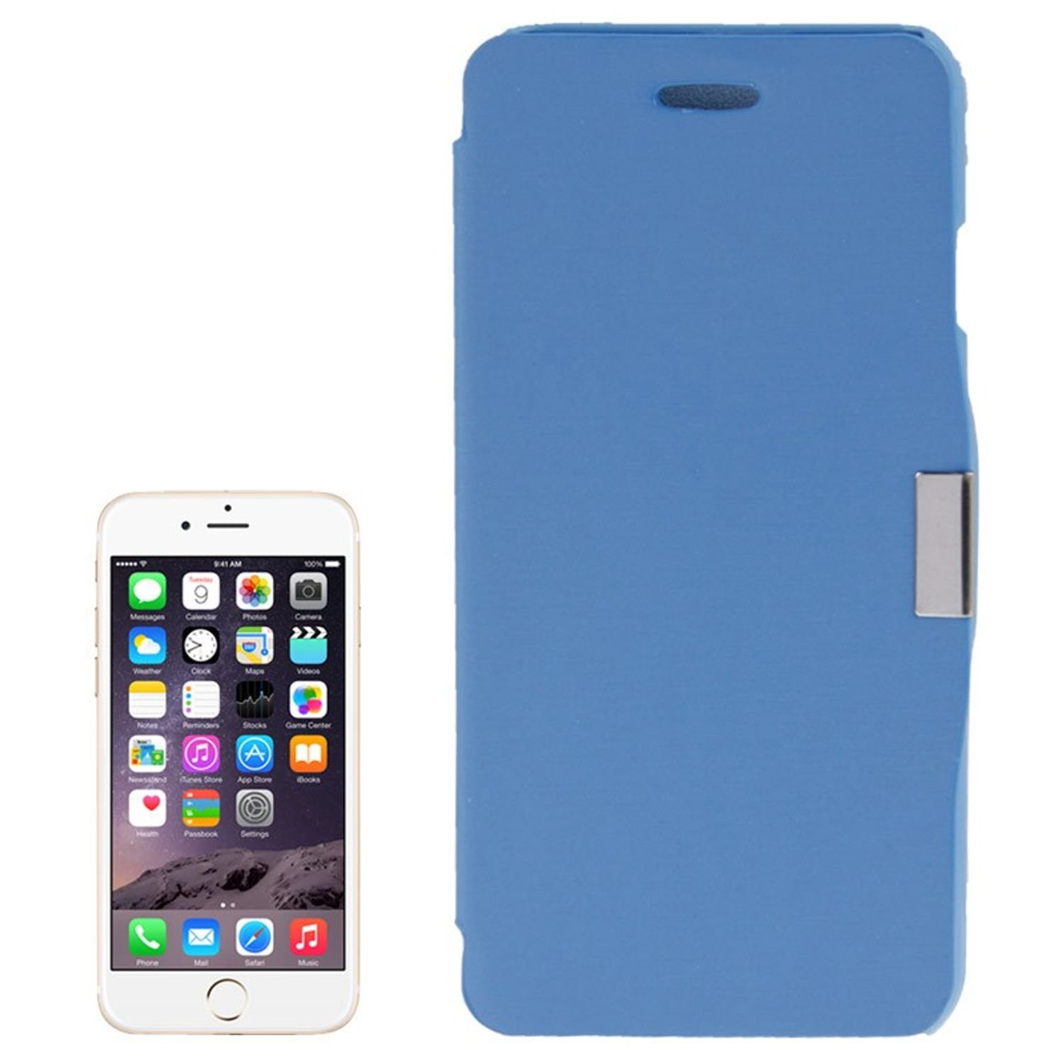 Etui na telefon komórkowy Etui na telefon Apple iPhone 6 Niebieski / Jasnoniebieski szczotkowany