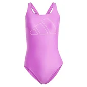 Stroje kąpielowe - adidas Damski strój kąpielowy Big Bars, 36, Fioletowy wybuch, 40 - miniaturka - grafika 1