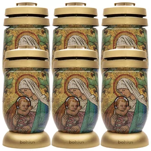 Znicze Bolsius 3S 03 Witraż Wkłady 36H 1,5 Dnia 6 Sztuk - Lampiony i znicze - miniaturka - grafika 1