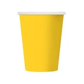 Dekoracje i nakrycia stołu na imprezę - KUBECZKI PAPIEROWE ŻÓŁTE 220ML 6SZT - miniaturka - grafika 1