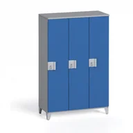 Szafy biurowe - B2B Partner Szafa trzyczęściowa 1400 x 900 x 400 mm, szary/niebieski 6100909 - miniaturka - grafika 1