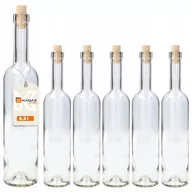 Domowy wyrób alkoholu - KADAX Butelka Nalewki Z Korkiem Wino fi19,5 6szt - miniaturka - grafika 1