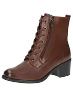 Botki damskie - CAPRICE Damskie sztyblety Lace Boot Heel 9-25154-43, koniakowa Nappa, 38 EU - miniaturka - grafika 1