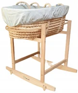 Pościel dla dzieci - Cichoszki Zestaw Premium z pościelą Kosz Materac 6cm Kołyska naturalna - miniaturka - grafika 1