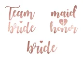 Wieczór panieński i kawalerski - PartyDeco Tatuaż wodny "Wieczór Panieński Team Bride" różowo-złoty 13 szt TAT1-019R - miniaturka - grafika 1