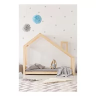 Łóżka dla dzieci i młodzieży - Łóżko w kształcie domku z drewna sosnowego Adeko Mila DMS, 90x200 cm - miniaturka - grafika 1