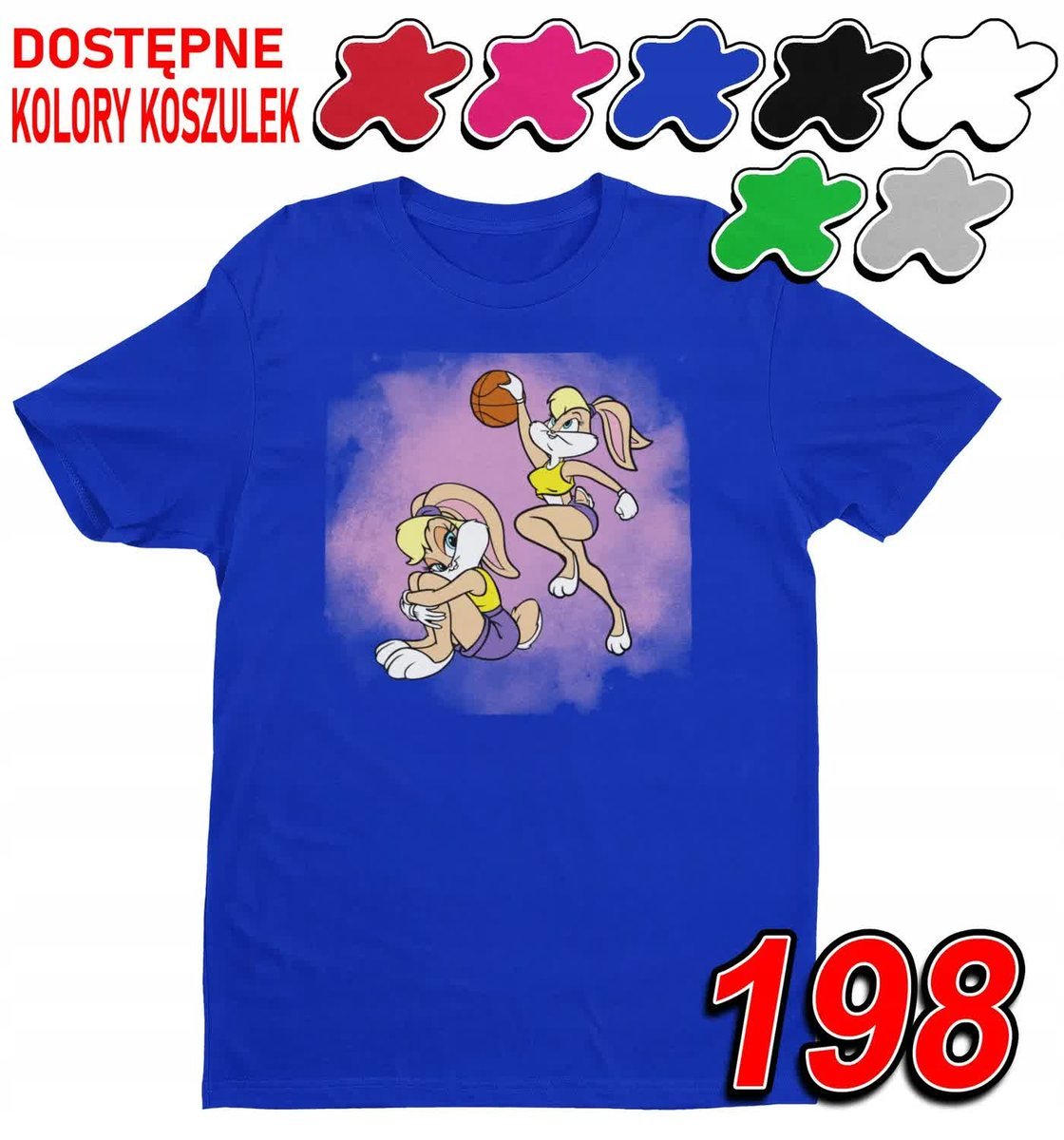 Dziecięca Koszulka T-Shirt Z Nadrukiem Królik Bugs Lola -M 134-140