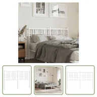 Inne meble do sypialni - The Living Store Metalowe wezgłowie - białe - 120 cm - Wezgłowie - miniaturka - grafika 1