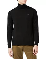 Bluzy męskie - G-STAR RAW Premium Core Mock Żółw Knit Ls Bluza męska, czarny, złoty, srebrny, XS - miniaturka - grafika 1