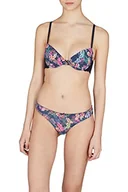 Biustonosze - Emporio Armani Damski biustonosz push-up z mikrofibry na co dzień, Granatowy nadruk kwiatowy, 34 / D - miniaturka - grafika 1
