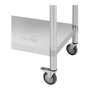 Stół ze stali nierdzewnej na kółkach - 60 x 150 cm - 160 kg ROYAL CATERING 10012812 RCAT-150/60-WS - Meble gastronomiczne - miniaturka - grafika 5