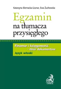 Egzamin na tłumacza przysięgłego. Finanse i księgowość. Zbiór dokumentów w języku włoskim - E-booki - języki obce - miniaturka - grafika 1