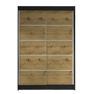 Szafa z drzwiami przesuwnymi Lino IV, Czarny / Dąb Artisan - Szafy Szafa z drzwiami przesuwnymi Lino IV, Czarny / Dąb Artisan - Szafy - miniaturka - grafika 1