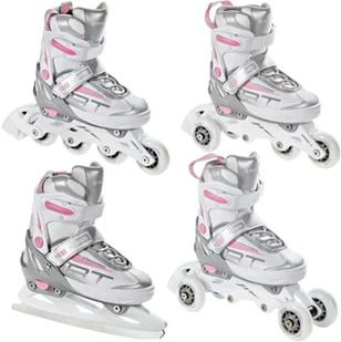 Rolki Łyżwy 4w1 Raven Profession White/Pink 38-42 - Rolki - miniaturka - grafika 1