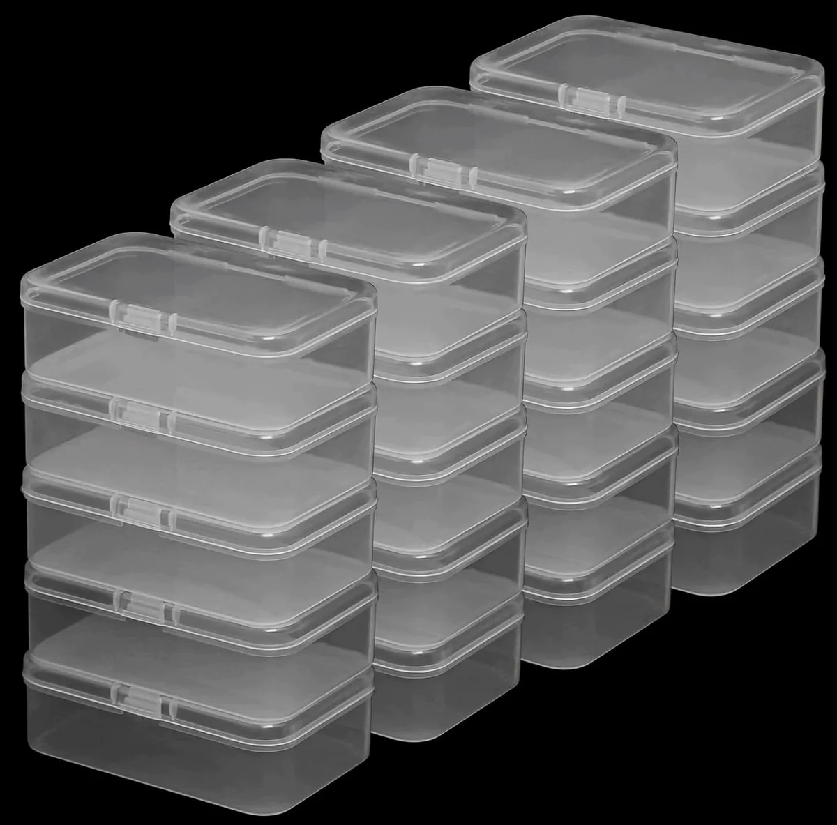 PUDEŁKO 20 SZT 10.5 X 7.5 X 3.5 CM PLASTIKOWE PRZEZROCZYSTE ETUI
